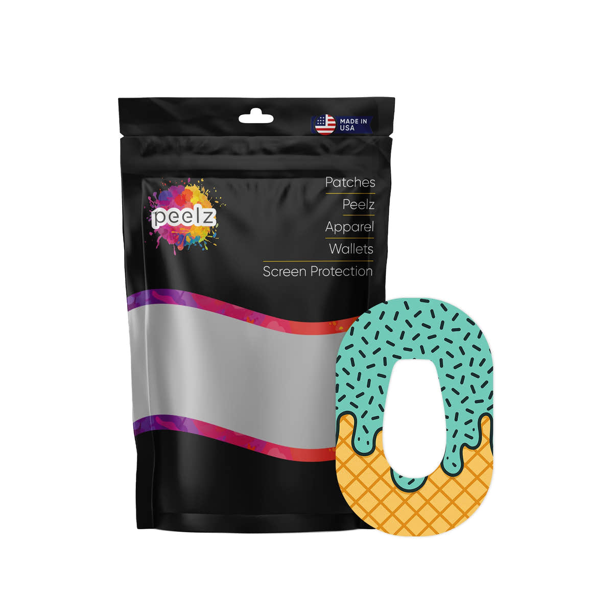Ice Cream Social Dexcom G6 Patch Tape - Pump Peelz