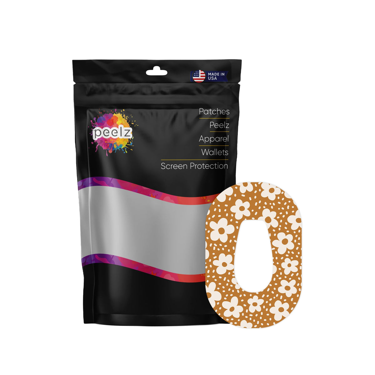 Caramel Daisies Dexcom G6 Patch Tape - Pump Peelz