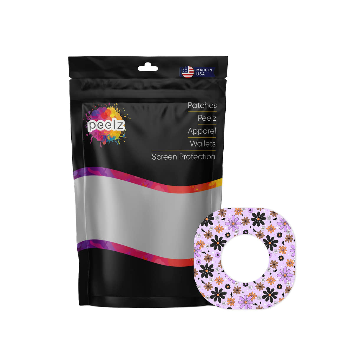 Batty Blooms Dexcom G7 and Stelo Patch Tape - Pump Peelz