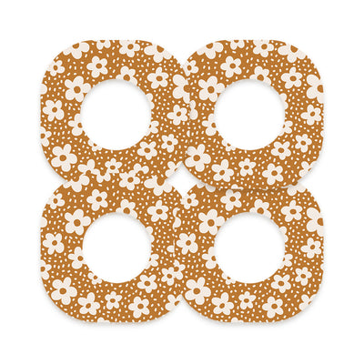 Caramel Daisies Dexcom G7 and Stelo Patch Tape - Pump Peelz