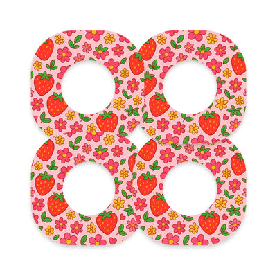 Strawberry Garden Dexcom G7 and Stelo Patch Tape - Pump Peelz