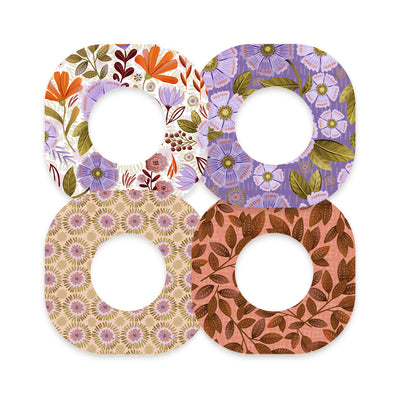 Autumn Blooms Variety Pack for Dexcom G7 and Stelo Patch Tape - Pump Peelz