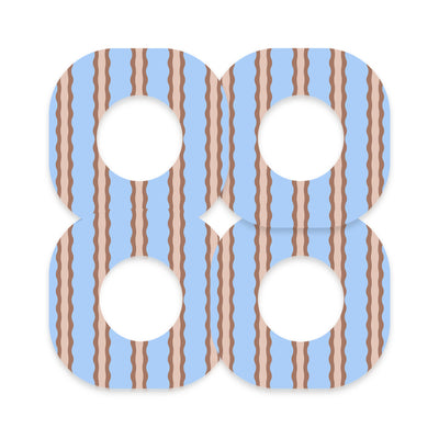 Boardwalk Waves Dexcom G7 and Stelo Patch Tape - Pump Peelz