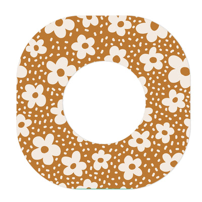 Caramel Daisies Dexcom G7 and Stelo Patch Tape - Pump Peelz
