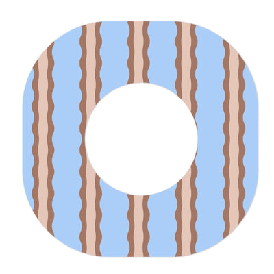 Boardwalk Waves Dexcom G7 and Stelo Patch Tape - Pump Peelz