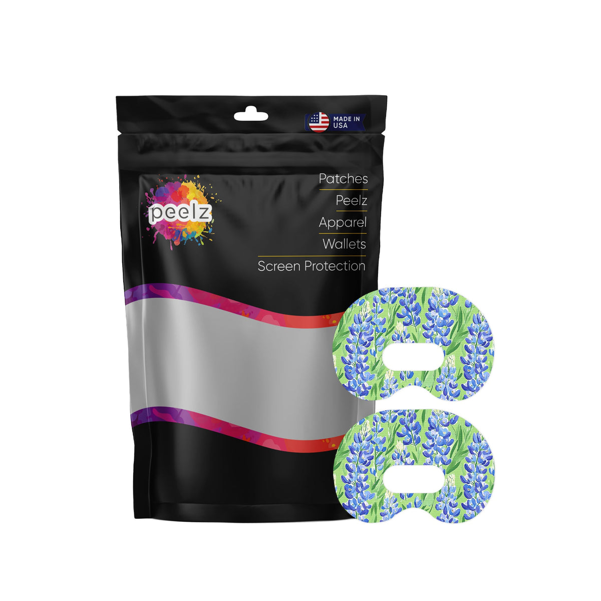 Blue Blooms Patch Tape Designed for the Medtronic CGM