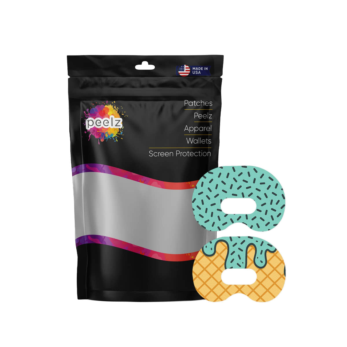 Ice Cream Social Medtronic Guardian Connect Patch Tape - Pump Peelz