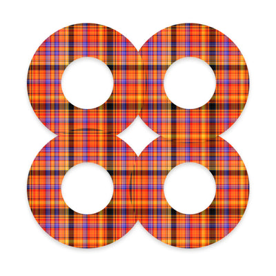 Pumpkin Plaid Freestyle Libre 2 Patch Tape - Pump Peelz
