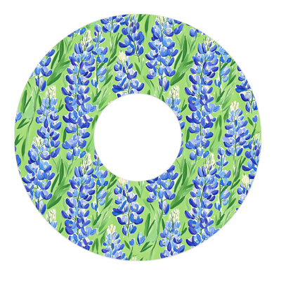 Blue Blooms Patch Tape Designed for the FreeStyle Libre 3 Plus & Lingo