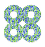 Blue Blooms Patch Tape Designed for the FreeStyle Libre 3 Plus & Lingo