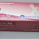 Diamond Advance IP62 Latex Exam Gloves 5.6mil Polymer Coated Powder Free 10 boxes per case