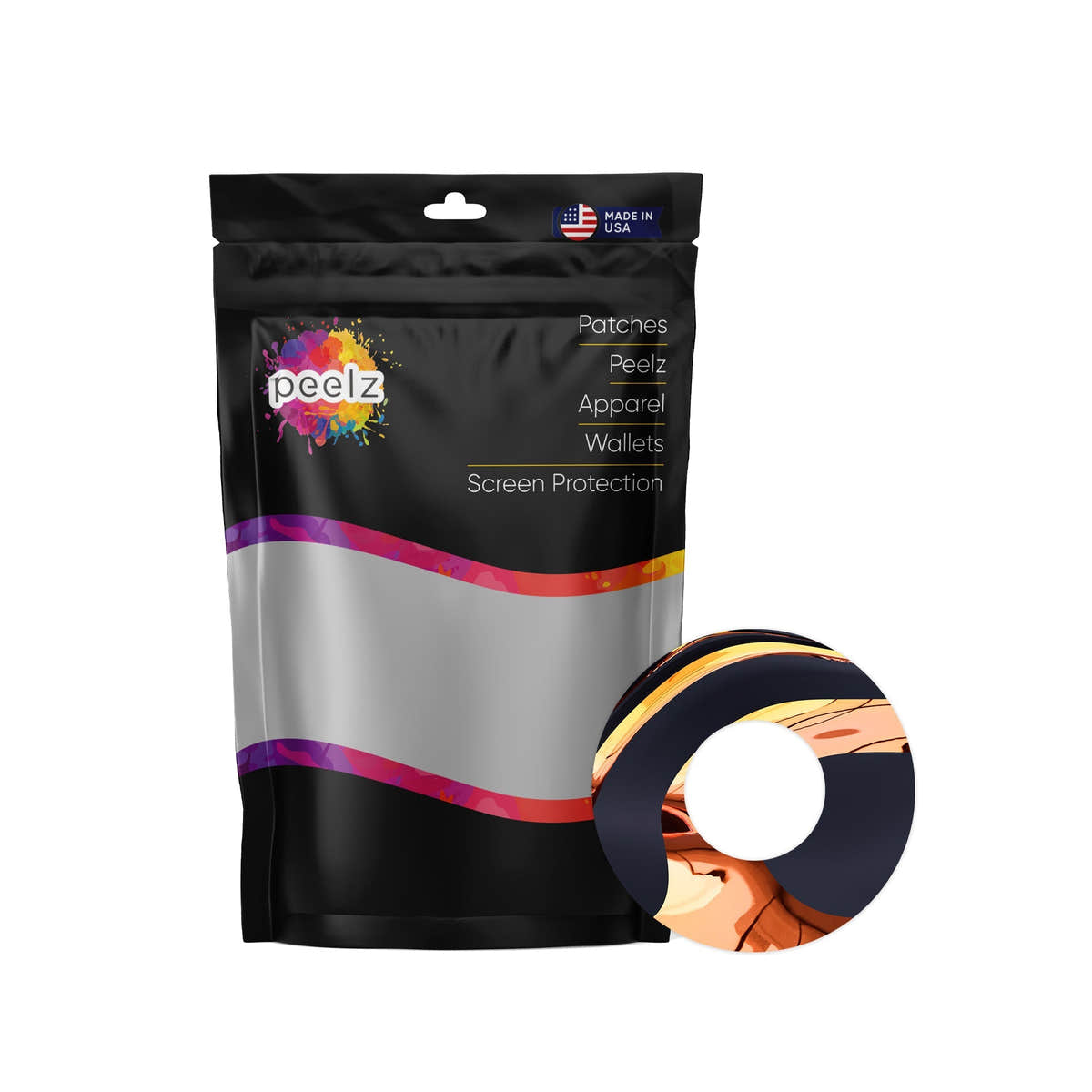 Lava Flow Patch  Tape Designed for the FreeStyle Libre 2