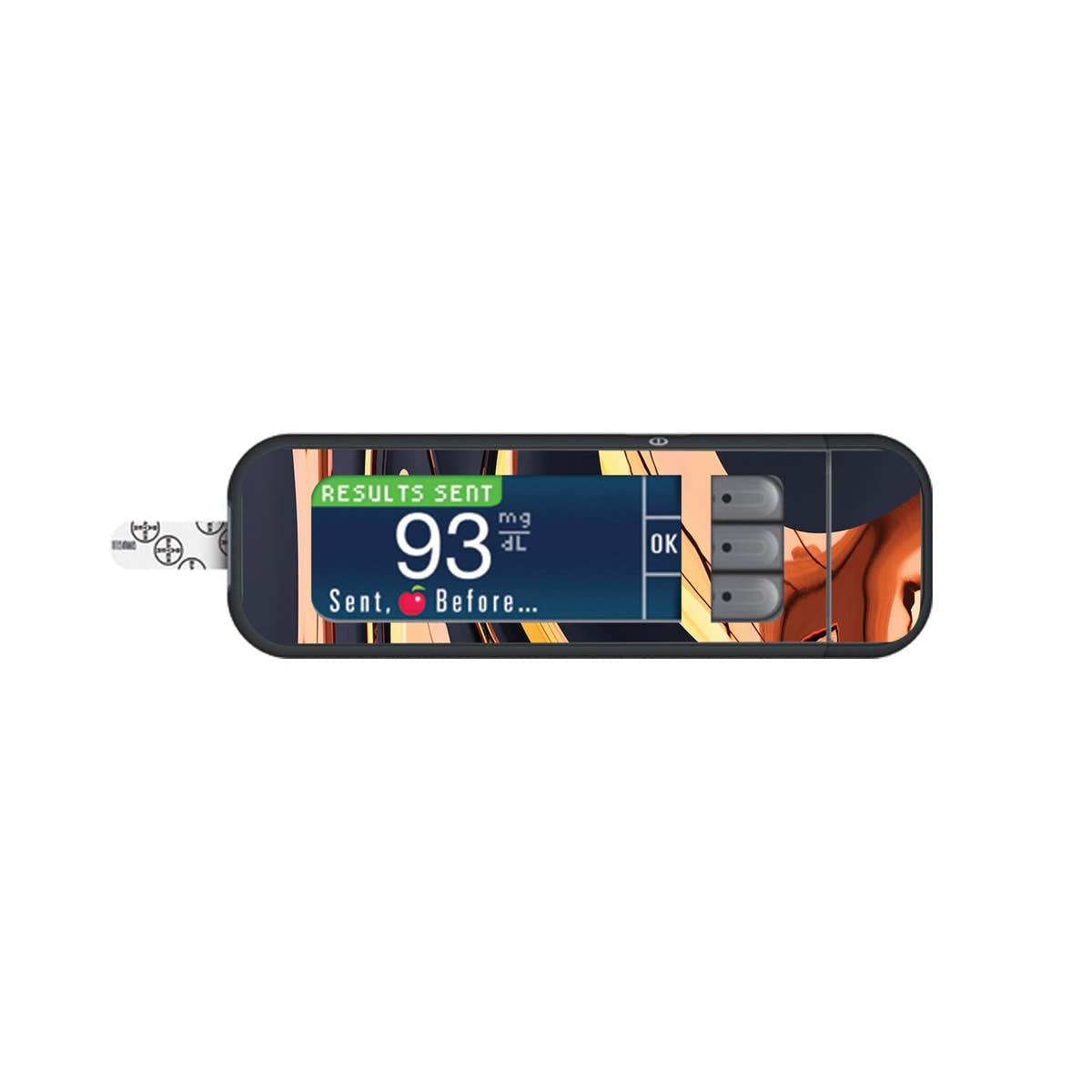 Lava Flow Sticker for Bayer Contour Next Glucometer