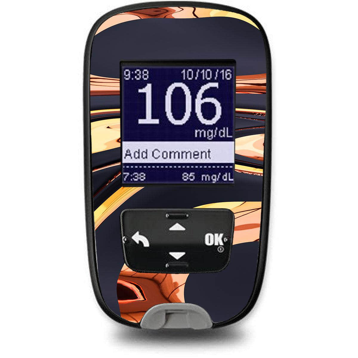 Lava Flow Sticker for the Accu-Chek Guide Glucometer