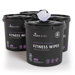 Wipex 400ct Natural Gym Wipes for Fitness Equipment | Portable Dispensing Bucket or Refill | Plant-Based