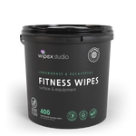 Wipex 400ct Natural Gym Wipes for Fitness Equipment | Portable Dispensing Bucket or Refill | Plant-Based
