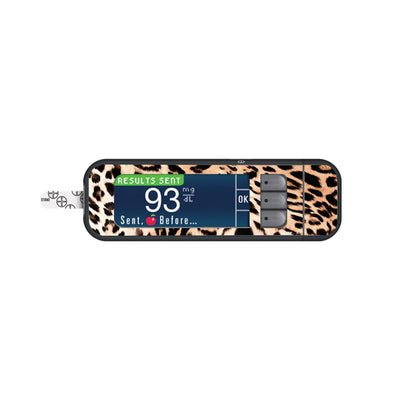 Leopard Print Sticker for Bayer Contour Next Glucometer