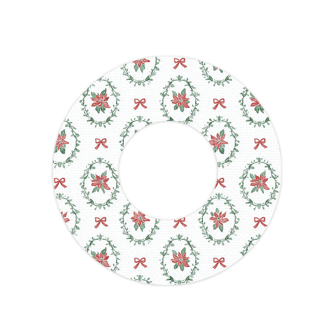 Poinsettia Parade Freestyle Libre 2 Patch Tape - Pump Peelz