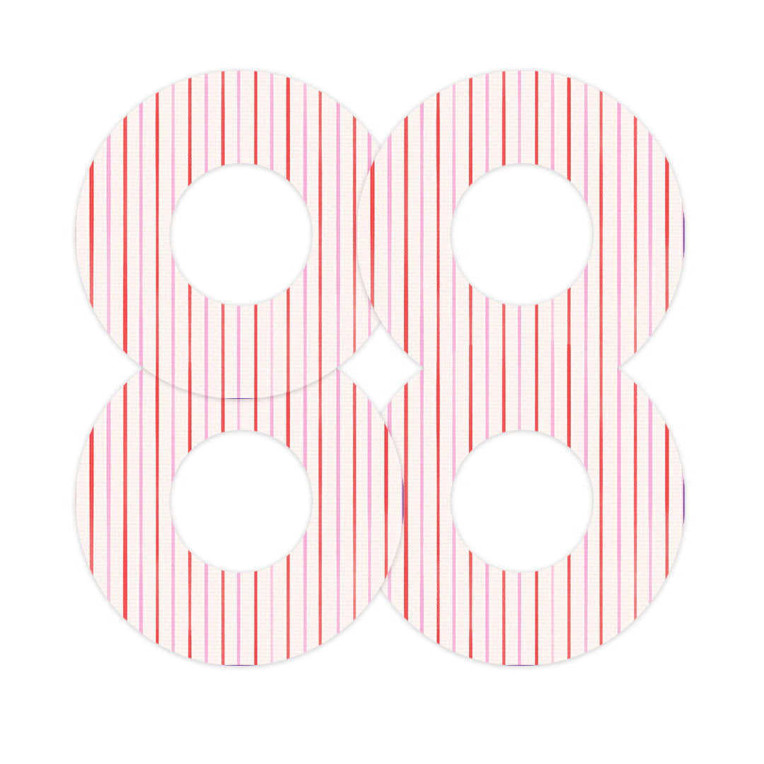 Peppermint Stripes Freestyle Libre 2 Patch Tape - Pump Peelz