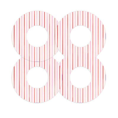 Peppermint Stripes Freestyle Libre 2 Patch Tape - Pump Peelz
