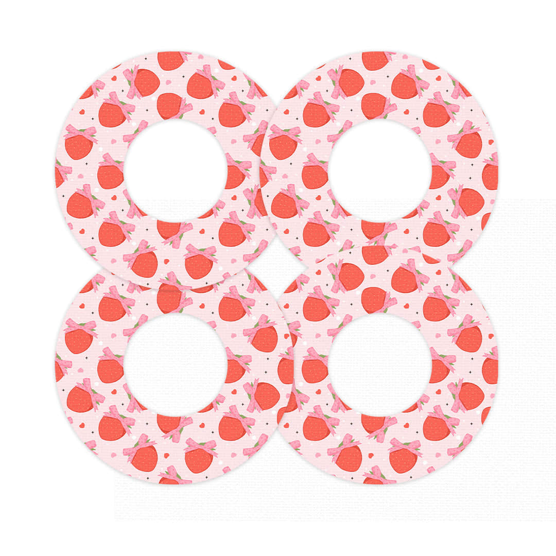 Strawberry Kisses Freestyle Libre 2 Patch Tape - Pump Peelz