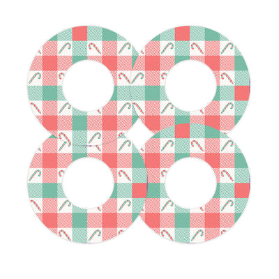 Peppermint Plaid Freestyle Libre 2 Patch Tape - Pump Peelz