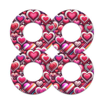 Sparkly Hearts Freestyle Libre 2 Patch Tape - Pump Peelz