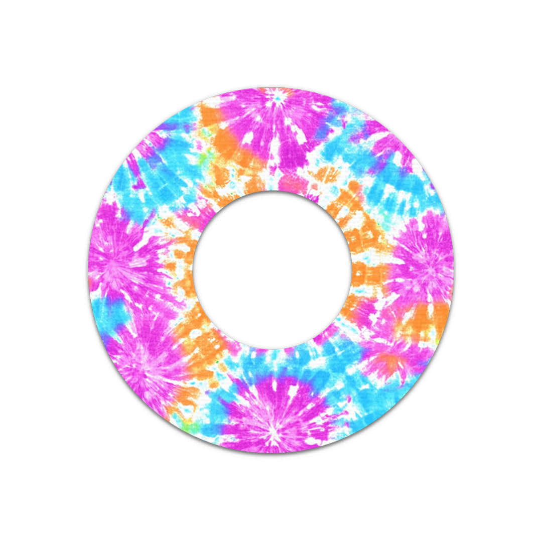 Neon Tie Dye Freestyle Libre 2 Patch Tape - Pump Peelz