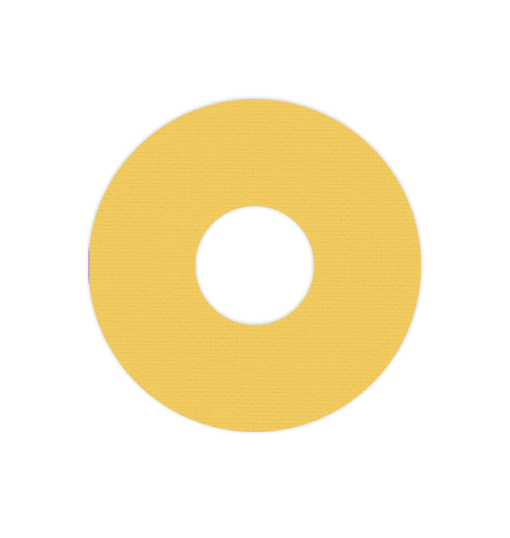 Solid Color Yellow FreeStyle Libre 3 Plus & Lingo  Patch Tape - Pump Peelz
