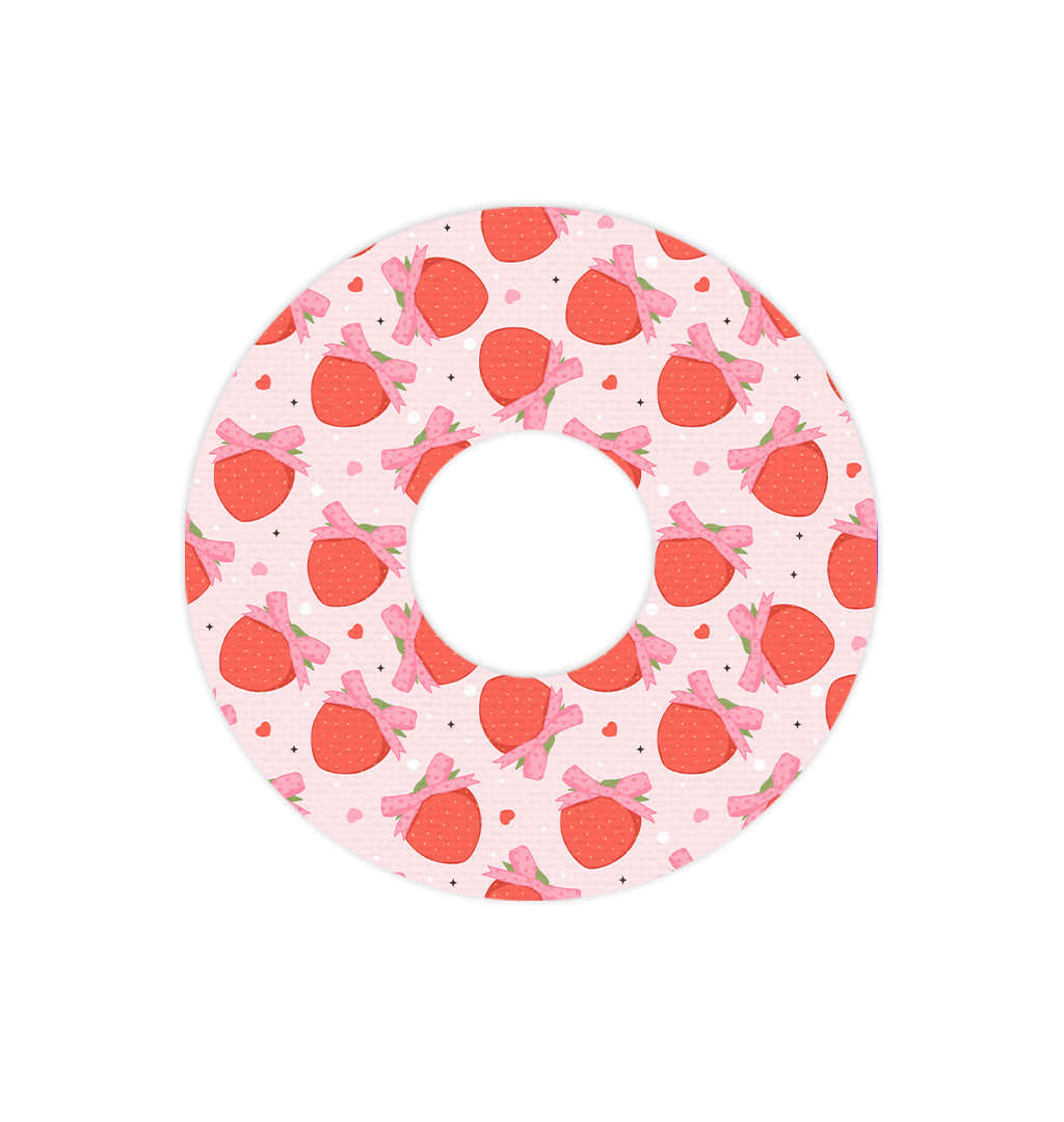 Strawberry Kisses FreeStyle Libre 3 Plus & Lingo  Patch Tape - Pump Peelz