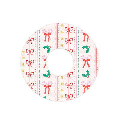 Holly Jolly Ribbon FreeStyle Libre 3 Plus & Lingo  Patch Tape - Pump Peelz