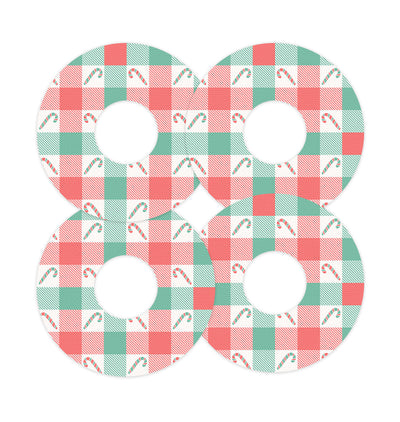 Peppermint Plaid FreeStyle Libre 3 Plus & Lingo  Patch Tape - Pump Peelz