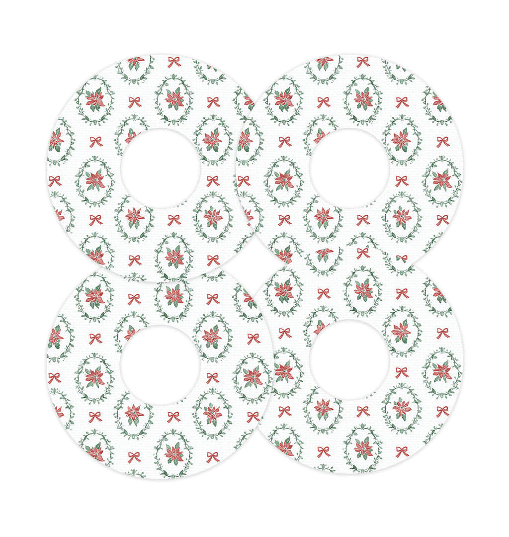 Poinsettia Parade FreeStyle Libre 3 Plus & Lingo  Patch Tape - Pump Peelz