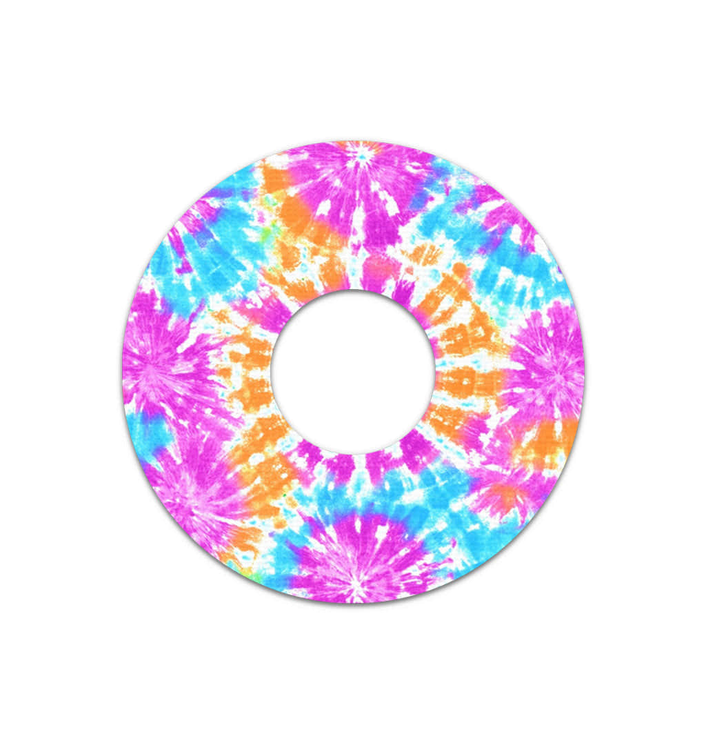 Neon Tie Dye FreeStyle Libre 3 Plus & Lingo  Patch Tape - Pump Peelz