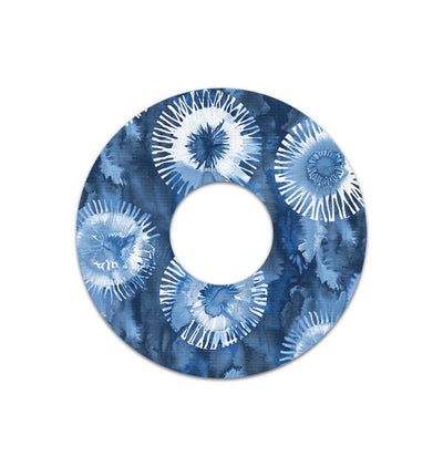 Monochrome Blue Tie Dye FreeStyle Libre 3 Plus & Lingo  Patch Tape - Pump Peelz