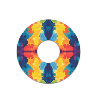 Bright Tie Dye FreeStyle Libre 3 Plus & Lingo  Patch Tape - Pump Peelz