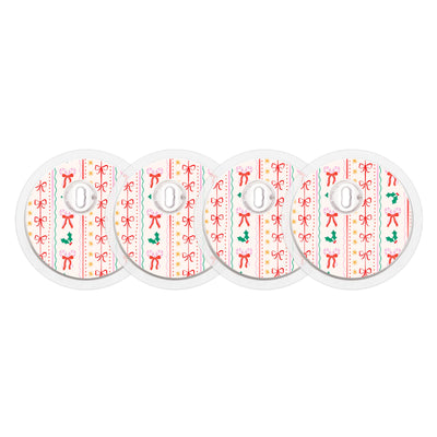 Holly Jolly Ribbon FreeStyle Libre 3 Plus & Lingo  Sensor Sticker - Pump Peelz