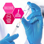 MedPride Nitrile Exam Gloves 4.3 Mil Thick Non-Sterile Powder Free - 180 Gloves / Case of 10 (1800 count)