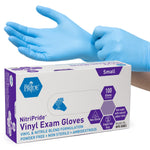MedPride Synthetic Vinyl Exam Gloves 5 Mil Thick Non-Sterile Powder Free - 100 Gloves / Case of 10 (1000 count)