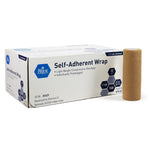Medpride Self-Adherent Wrap, 6" x 5 yds. - Tan - Latex Free - 12/cs.