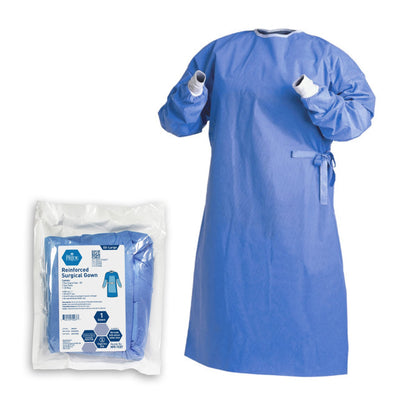 MedPride M-XXL Surgeons Gowns - Reinforced w/2 Towels & 1 Wrap (AAMI-3) - Case of 20 (20 Count)
