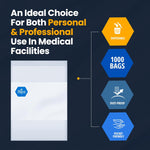 MedPride Reusable Clear Zip Closure Bags, Size 4" x 6", 100 Bags, Case of 10 (1000 Count)