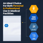 MedPride Reusable Clear Zip Closure Bags, Size 9" x 12", 100 Bags, Case of 10 (1000 count)