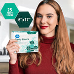 MedPride Premium Ultra Absorbent Panty Liners - 18 gram,  6" x 17" - 10 Pack of 25 (250 Count)