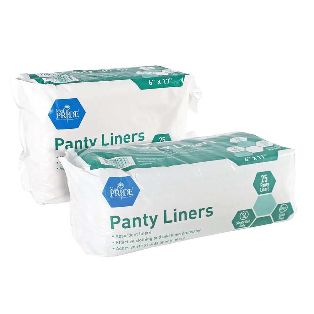 MedPride Premium Ultra Absorbent Panty Liners - 21 gram,  4" x 11" - 10 Pack of 25 (250 Count)
