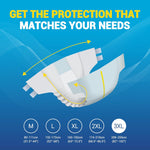 MedPride Adult Briefs with Refastenable Tabs, 3X-Large Size, 4 Packs of 8 (32 count)