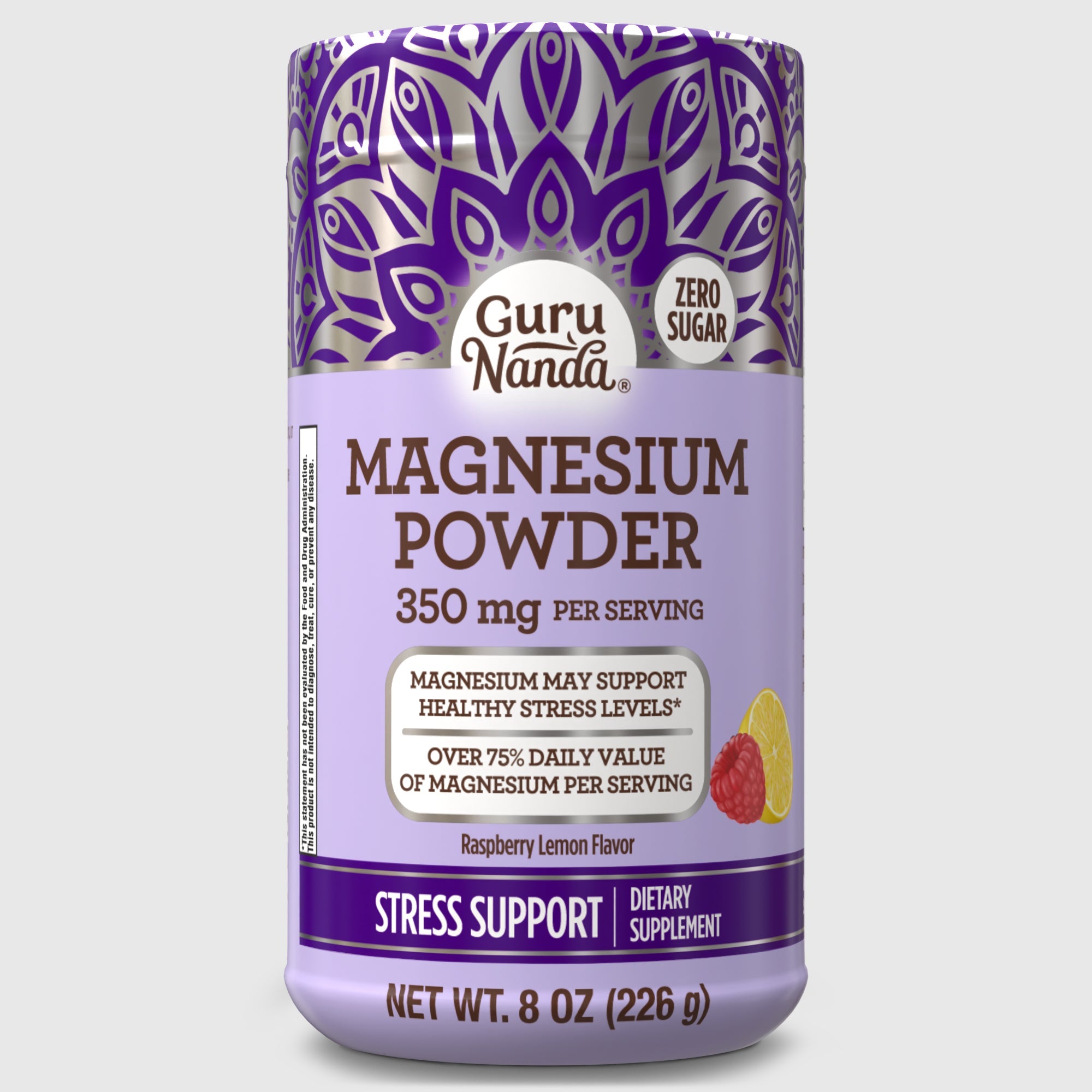 Magnesium Powder, Raspberry Lemon – 8 oz