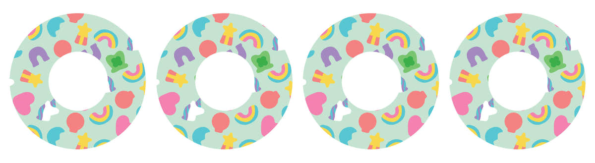 Marshmallow Charms Patch  Tape Designed for the FreeStyle Libre 2