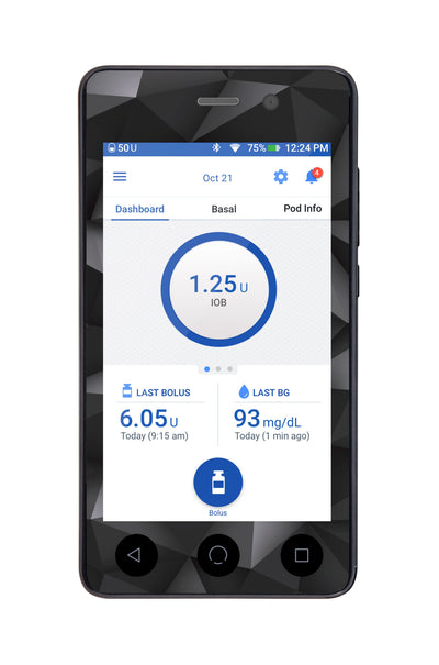 Matte Geometric Sticker for Omnipod DASH® PDM – Pump Peelz