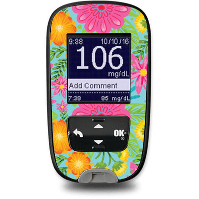 May Flowers Sticker for the Accu-Chek Guide Glucometer